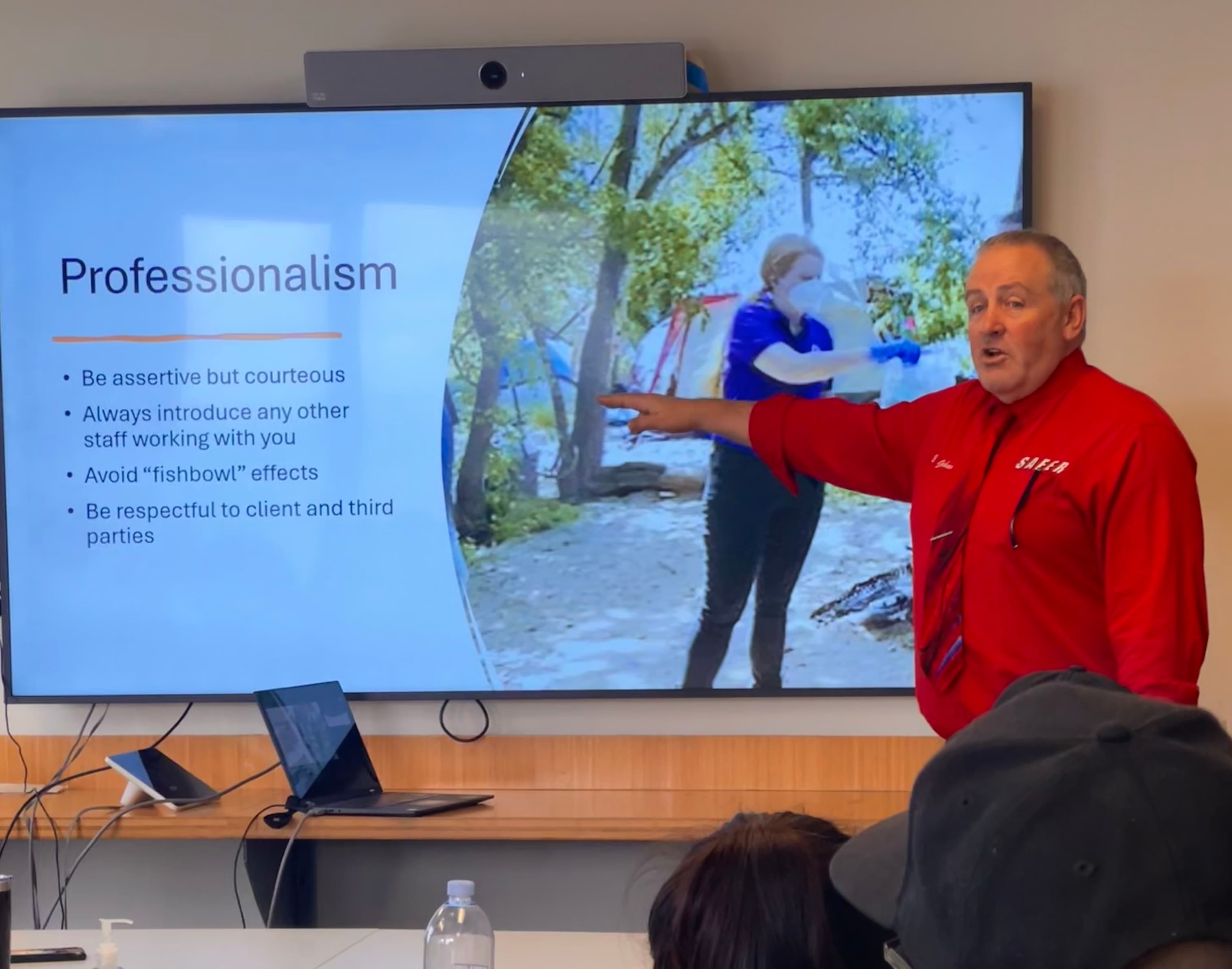 Professional safety training session